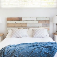 Interior design of a bedroom in a marine style-9