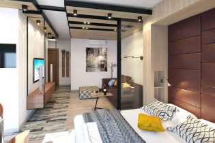 Interior design of a one-room apartment 39 sq. m.