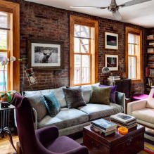 Brick in the interior of the living room-0