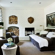 Brick in the interior of the living room-10