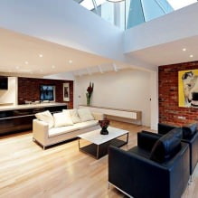 Brick in the interior of the living room-7