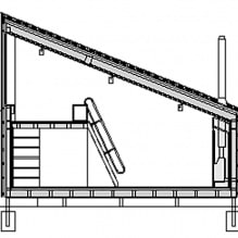 Modern design of a small private house in the forest-10