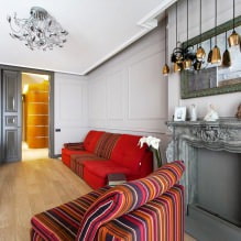 False fireplaces in the interior of the living room-4