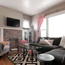 False fireplaces in the interior of the living room-12