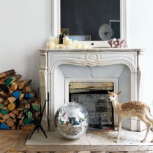 False fireplaces in the interior of the living room-13