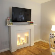 False fireplaces in the interior of the living room-15