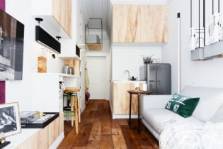 Compact interior of an apartment of 15 sq. m.