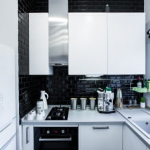 Kitchen apron for a brick: features of the photo-12