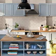 Kitchen apron for a brick: features of the photo-10