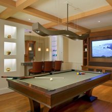 Billiard room interior in the house: design rules, photo-1