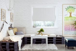 White brick in the interior: features, photos