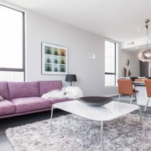 Rules for decorating a living room in lilac tones-3