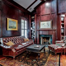 Living room design in the English style: features, photo-1