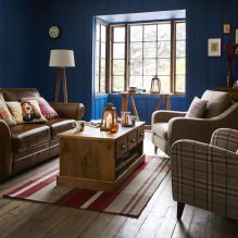 Living room design in the English style: features, photo-4